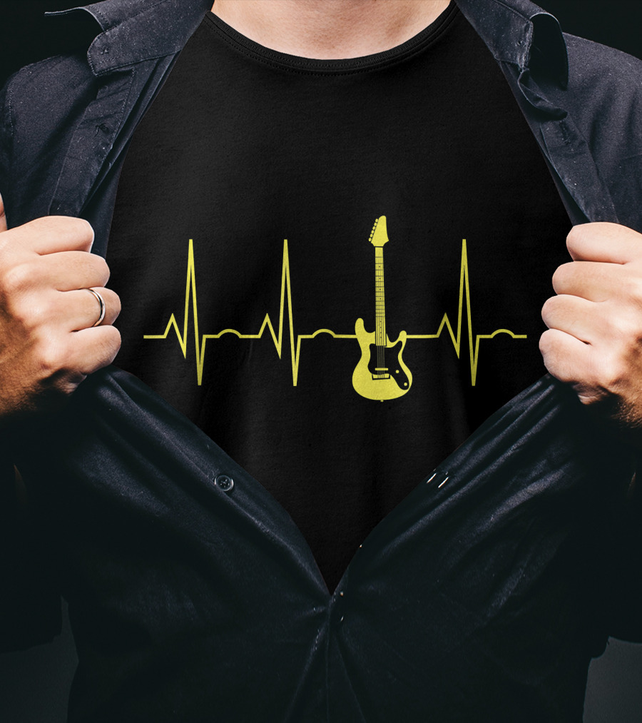 Bass Guitar Player Heartbeat Rhythm T-Shirt