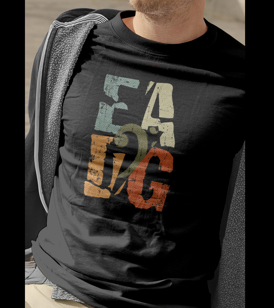 EADG Bass Guitar Player Bass Clef T-Shirt