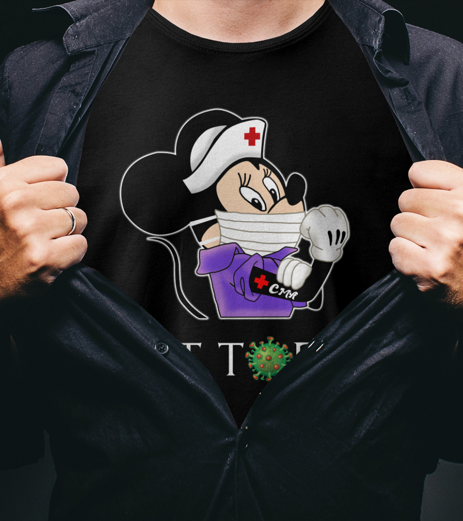 CMA Certified Medical Assistant Not Today Nurse Minnie Mouse Mask Virus T-Shirt