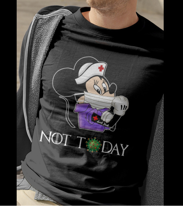 Lab Tech Laboratory Technician Not Today Nurse Mouse Pandemic T-Shirt