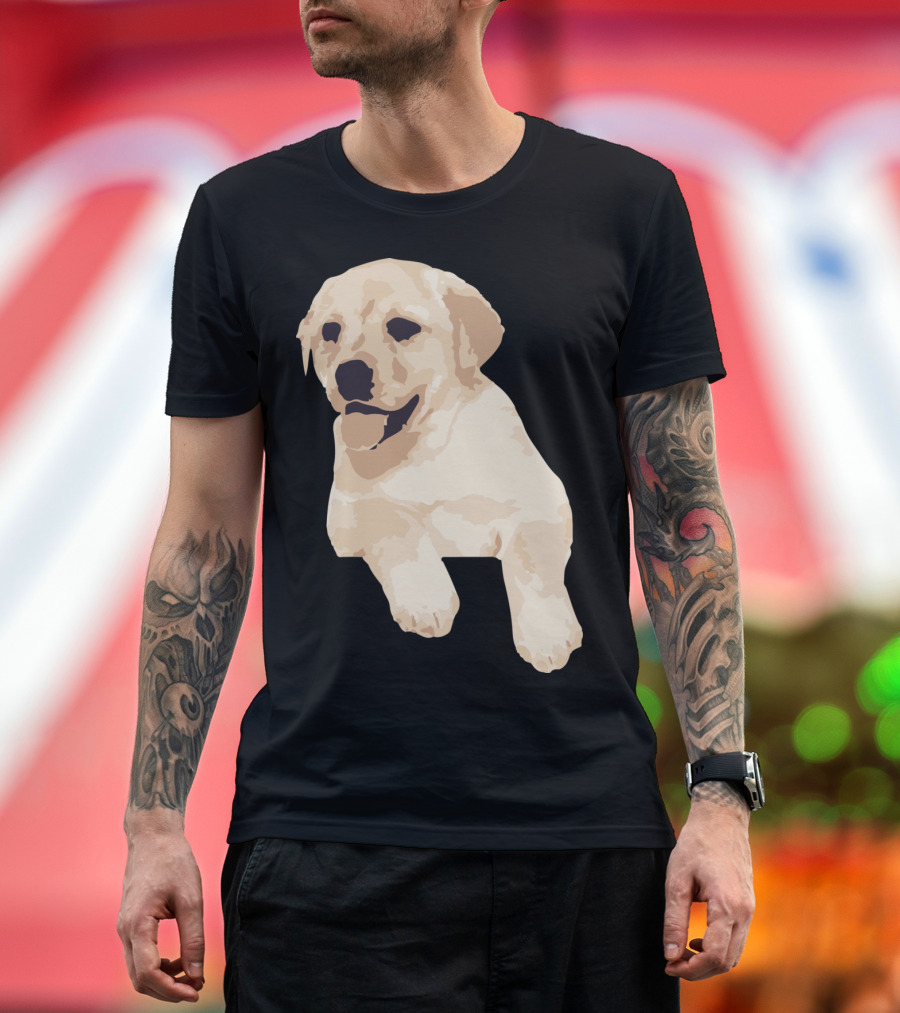 Happy Labrador Retriever Puppy in Playful Pose T-Shirt