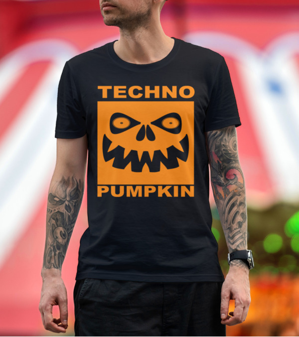 Premium T-Shirt: TECHNO PUMPKIN HALLOWEEN FACE T-Shirt TECHNO PUMPKIN HALLOWEEN FACE T-Shirt