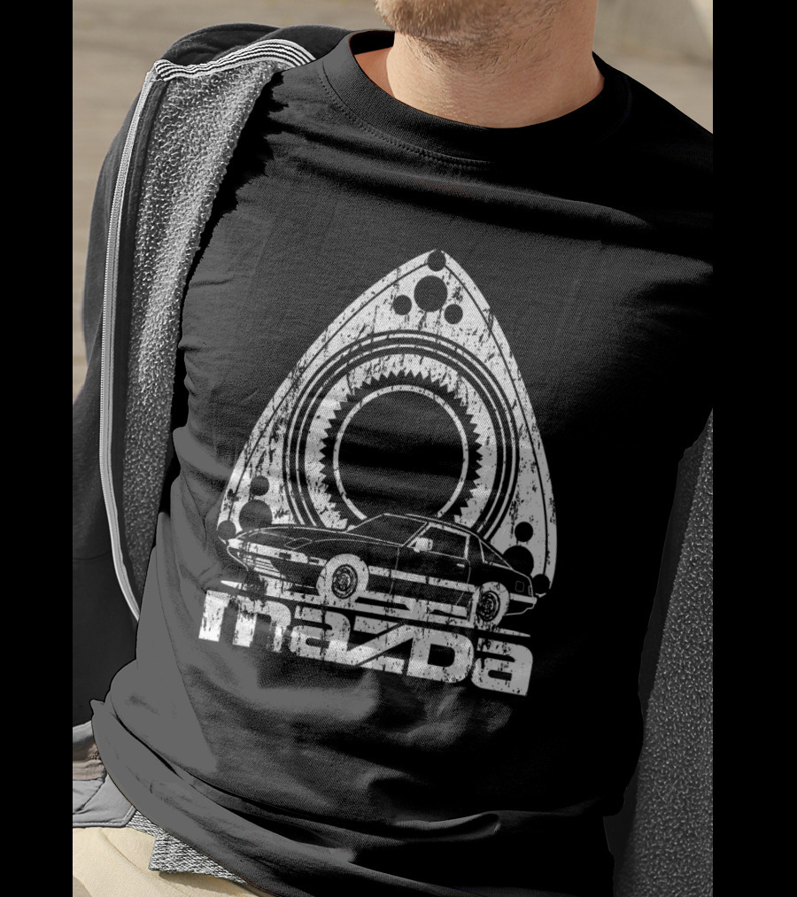 Mazda Distressed RX Rotary Engine Classic Car T-Shirt