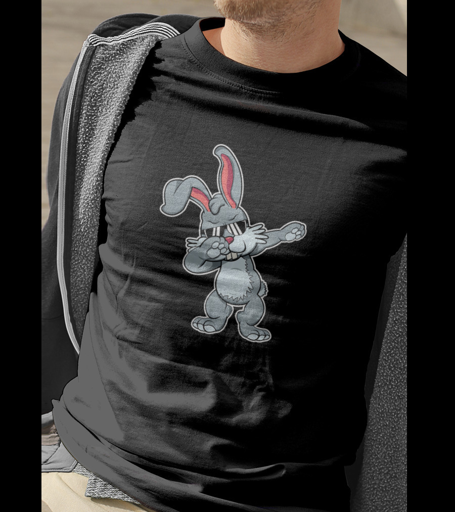 Dabbing Bunny With Sunglasses Easter Present T-Shirt