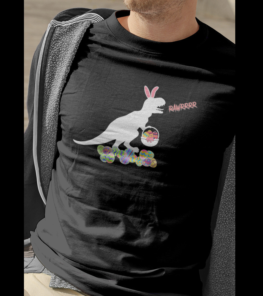 Easter Bunny Dinosaur Rex Eggs RAWRRRRR T-Shirt