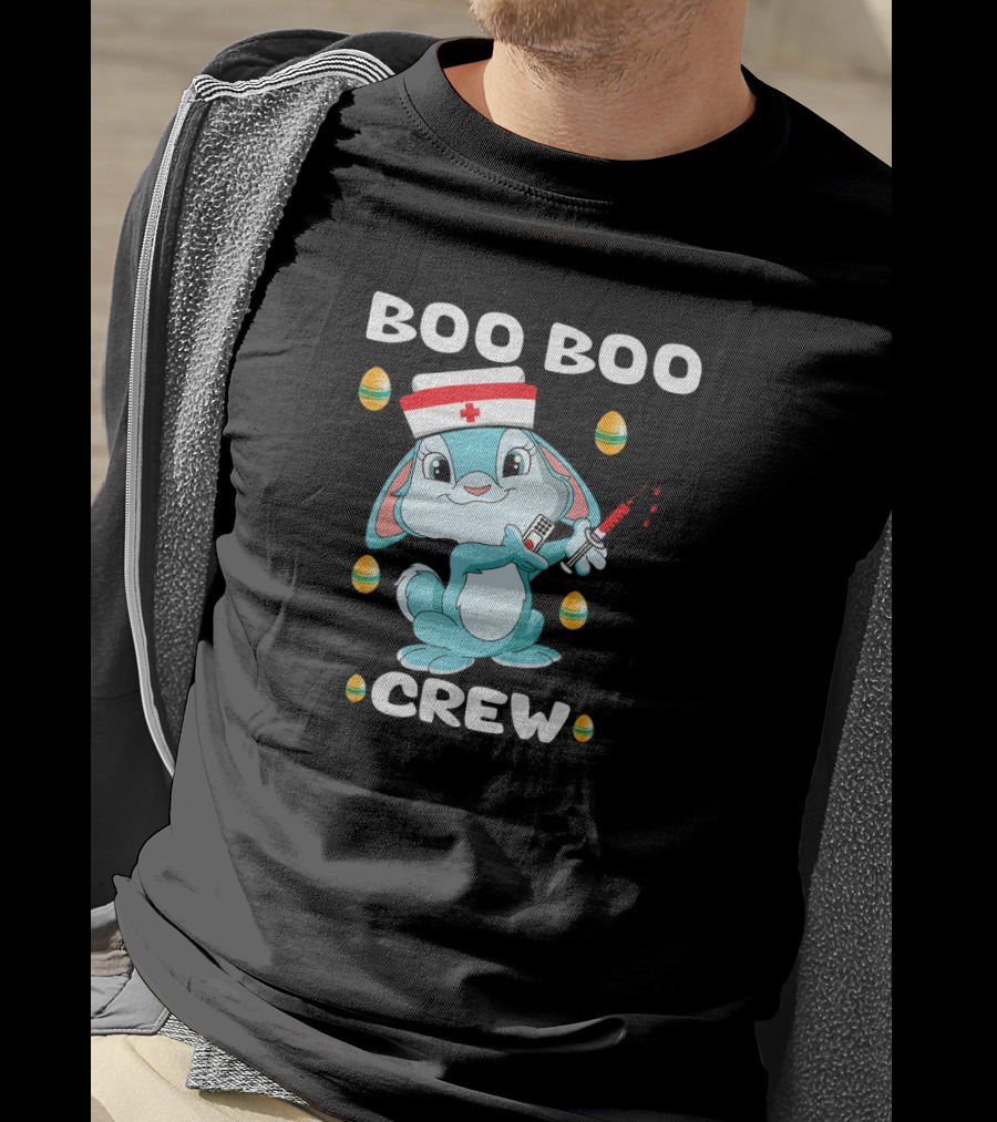 Boo Boo Crew Nurse Bunny Easter Eggs T-Shirt