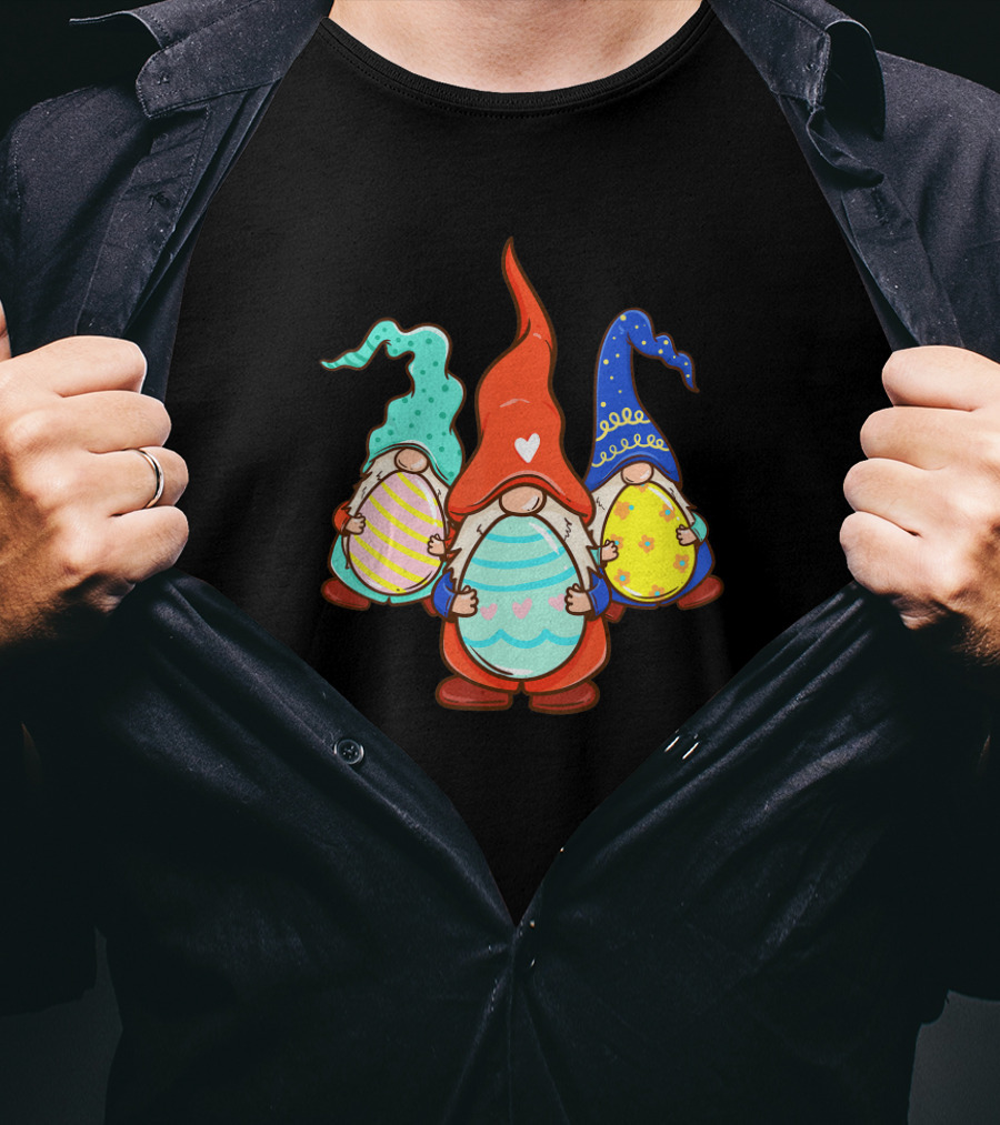 Gnomes Easter Day Egg Hunter Colorful Eggs T-Shirt