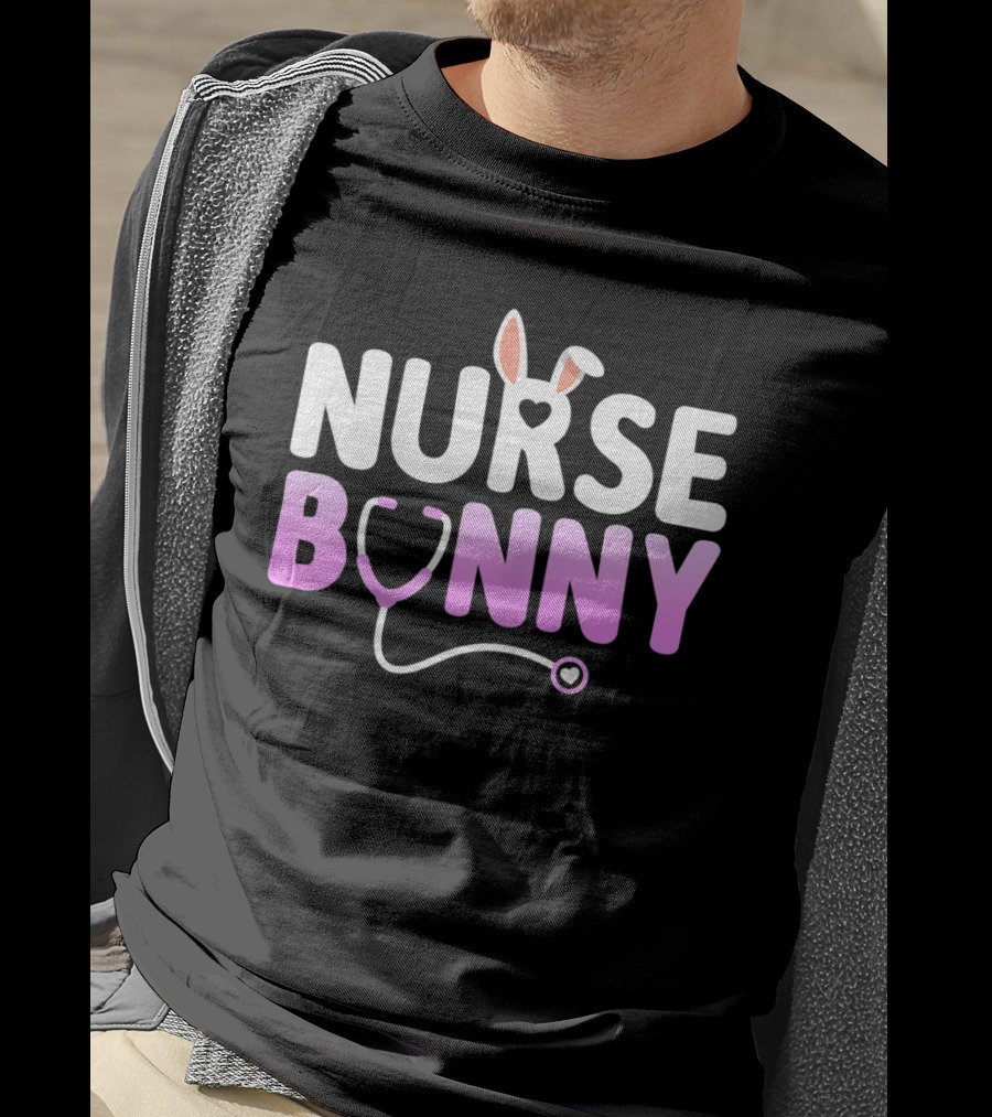 Nurse Bunny Stethoscope Ears T-Shirt