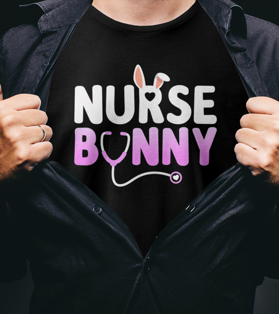 Nurse Bunny Stethoscope Ears T-Shirt