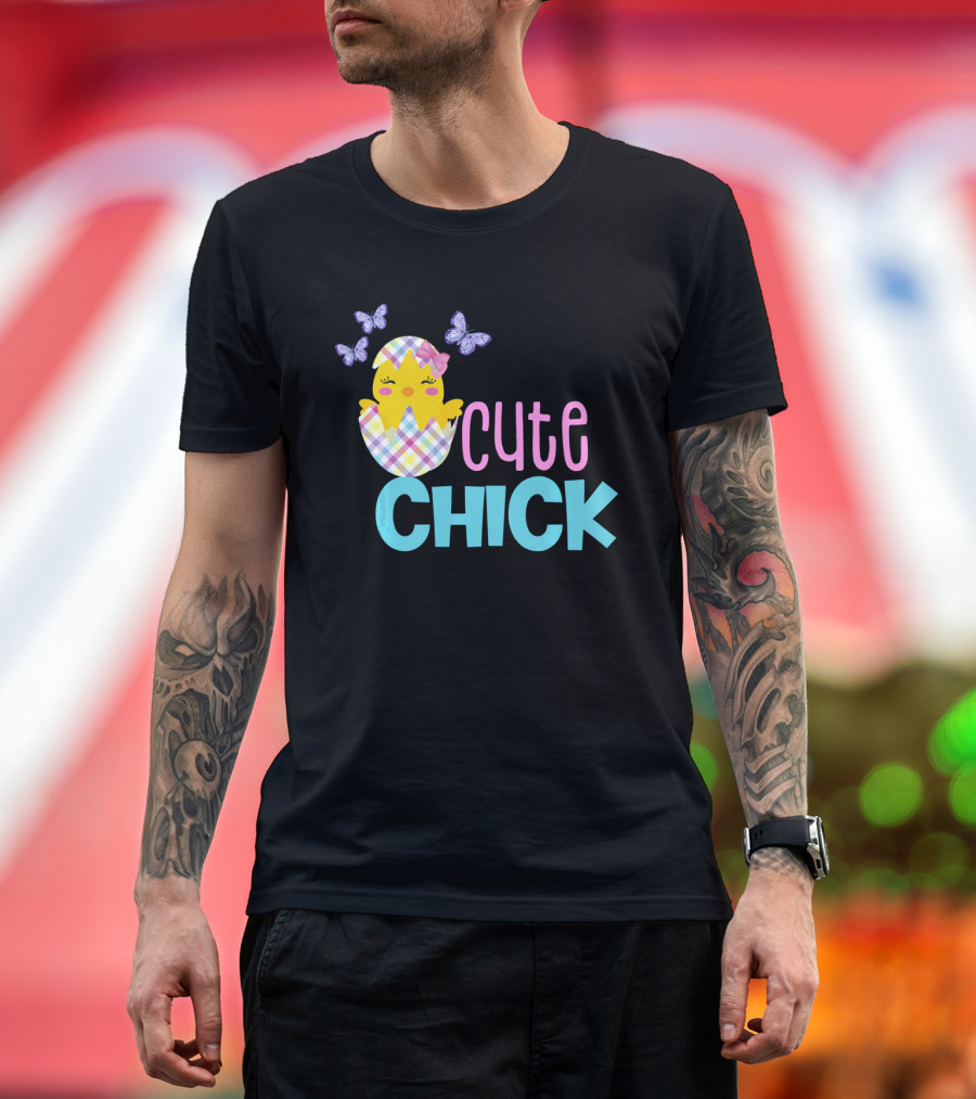Cute Chick Easter Spring Chickadee Egg Girls T-Shirt