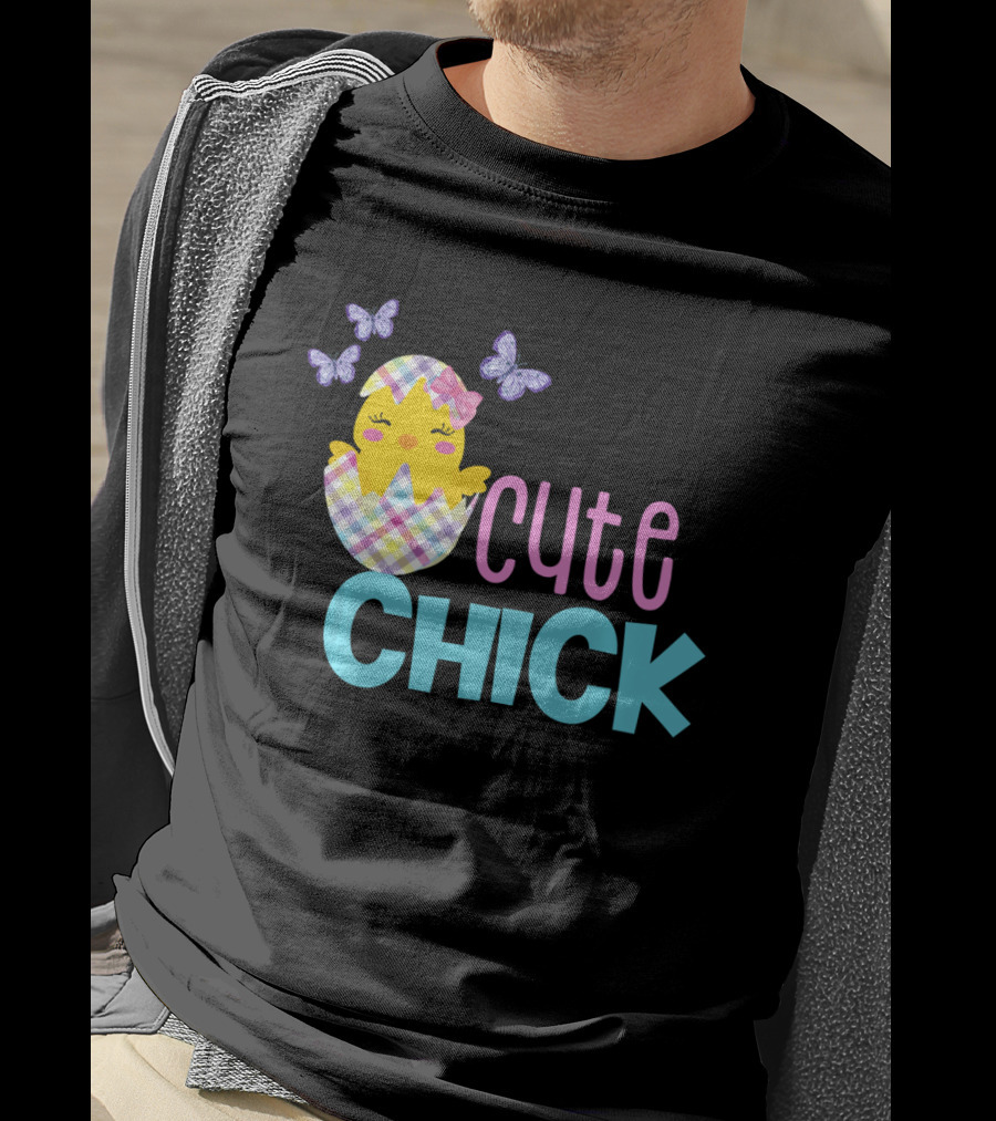 Cute Chick Easter Spring Chickadee Egg Girls T-Shirt