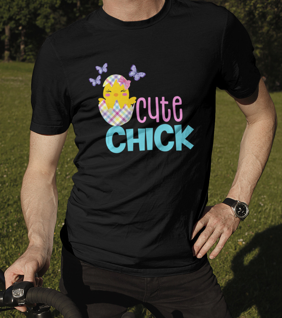 Cute Chick Easter Spring Chickadee Egg Girls T-Shirt