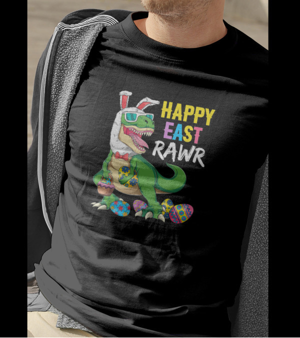 Happy Easter Dinosaur Bunny Egg Hunt Fun T-Shirt