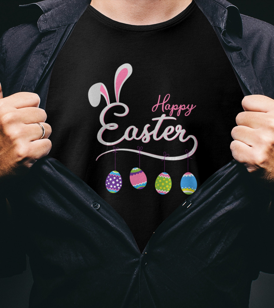 Happy Easter Bunny Easter Eggs T-Shirt