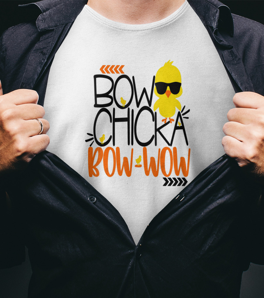 Boys Easter Bow Chicka Bow Wow Kids Chick Sunglasses T-Shirt