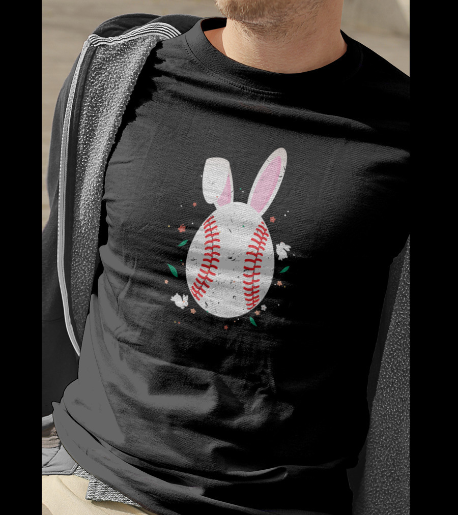 Easter Bunny Baseball Egg Costume Easter Day T-Shirt