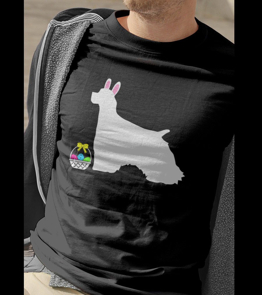 Cocker Spaniel Easter Bunny Dog Basket Eggs T-Shirt