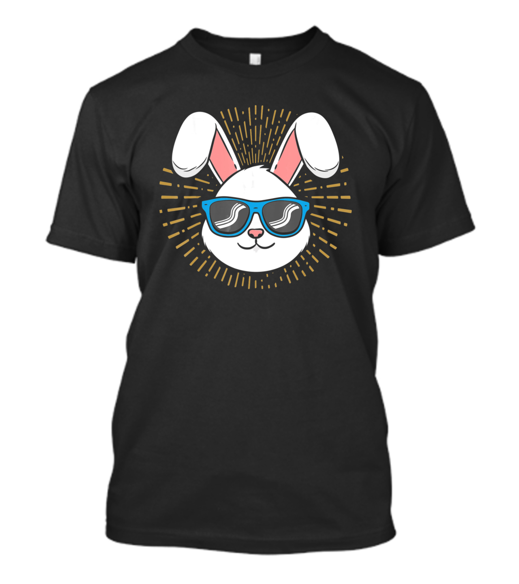 Cute Rabbit Easter Bunny With Blue Sunglasses And Ears T-Shirt
