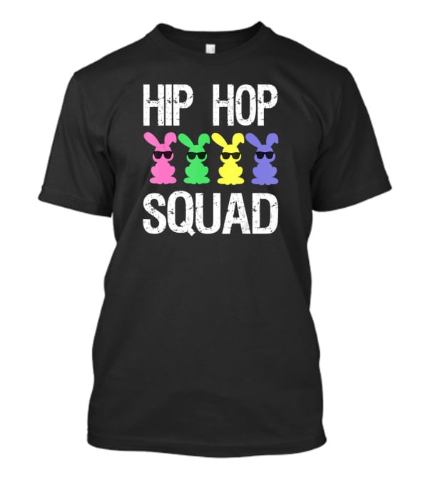 Hip Hop Squad Funny Easter Bunny Sunglasses Quartet T-Shirt