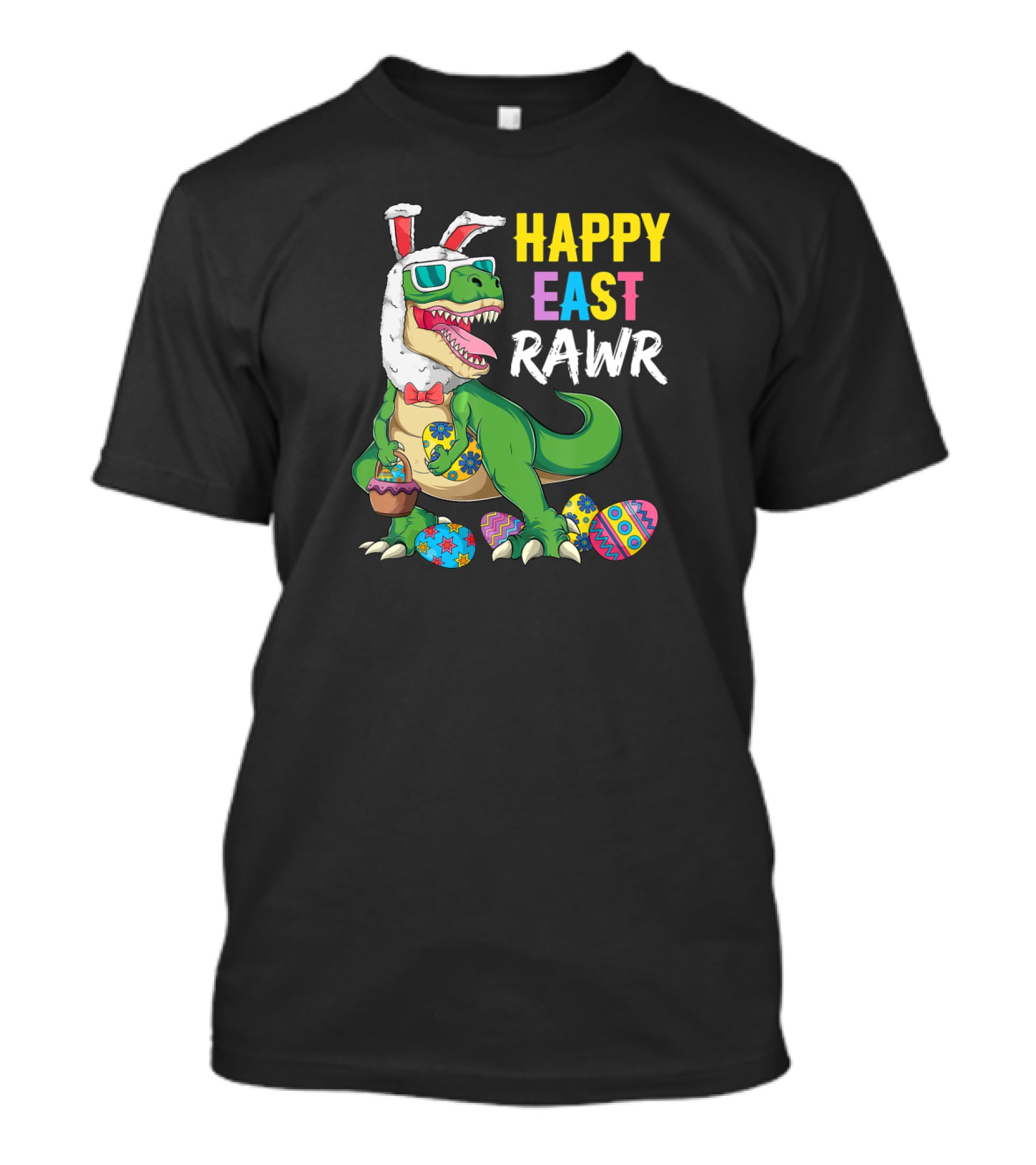 Happy Easter Rawr Dinosaur Rabbit Toddler Boys Egg T-Shirt
