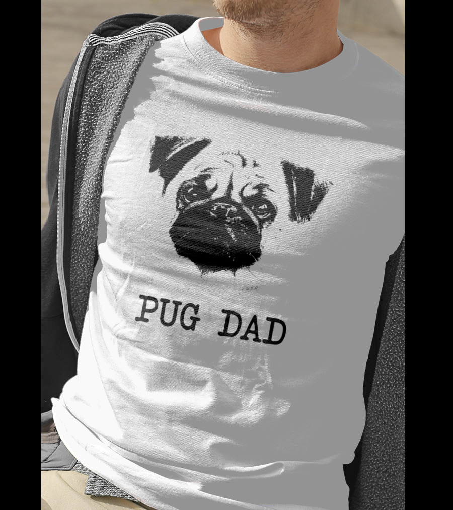 Pug Dad Pug Father Dog Dad Pug Face T-Shirt
