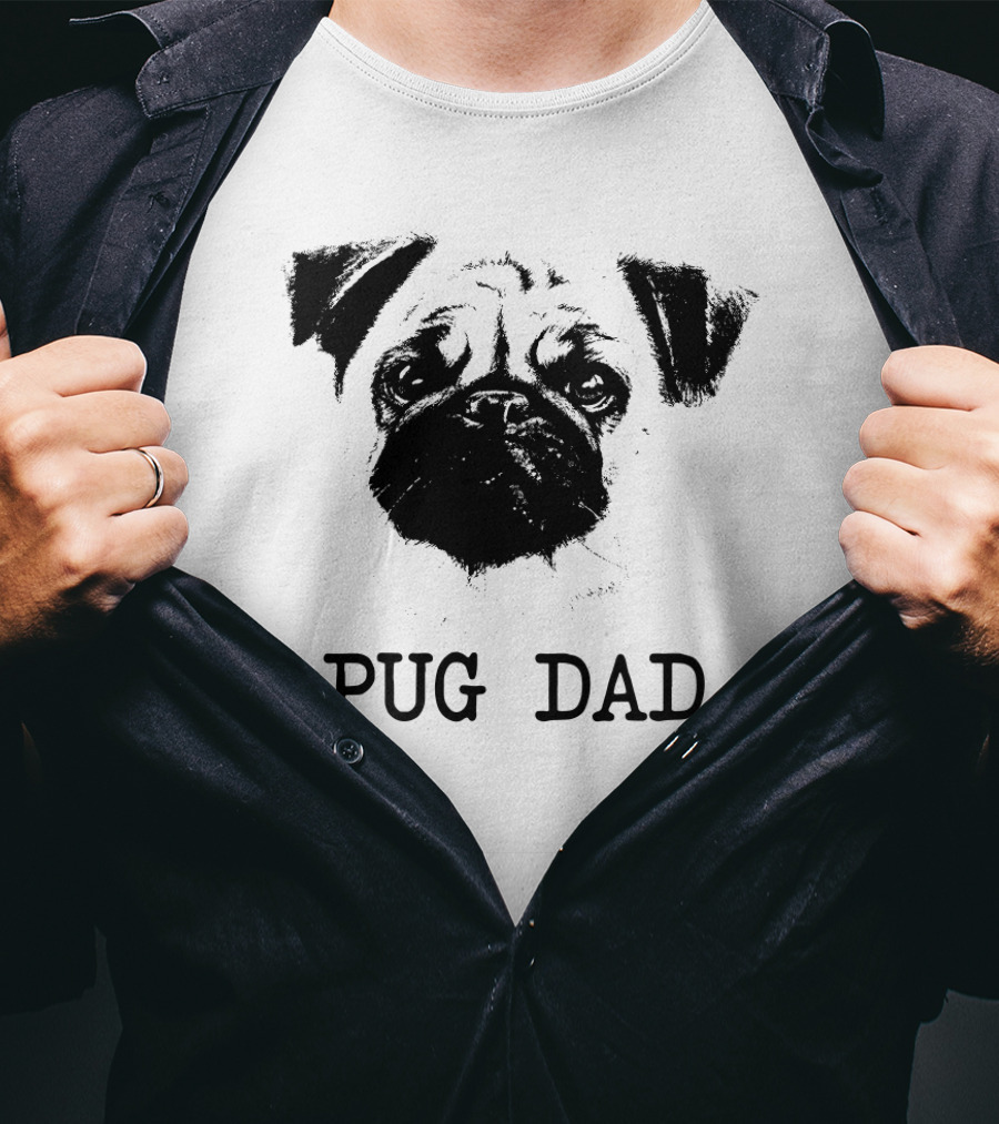Pug Dad Pug Father Dog Dad Pug Face T-Shirt