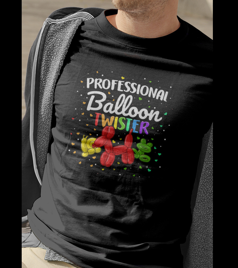 Professional Balloon Twister Artist Rainbow Balloon Dog T-Shirt