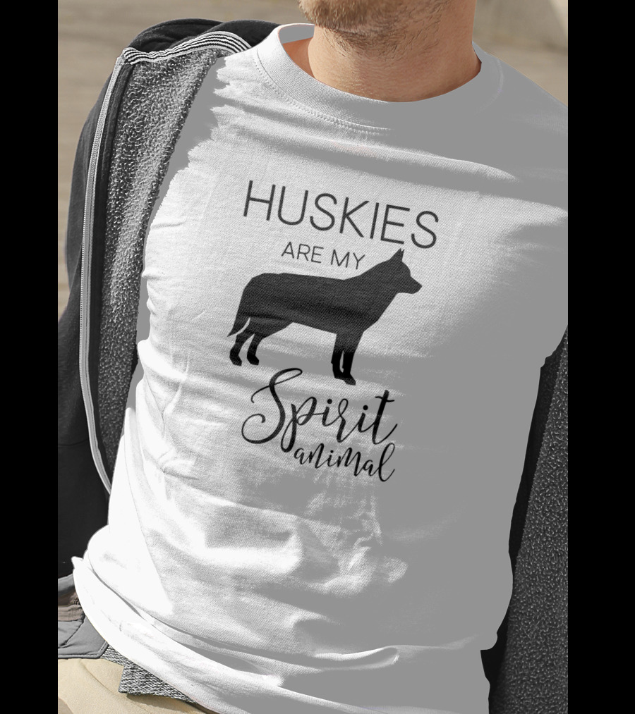 Huskies Are My Spirit Animal Sled Dog J000283 T-Shirt