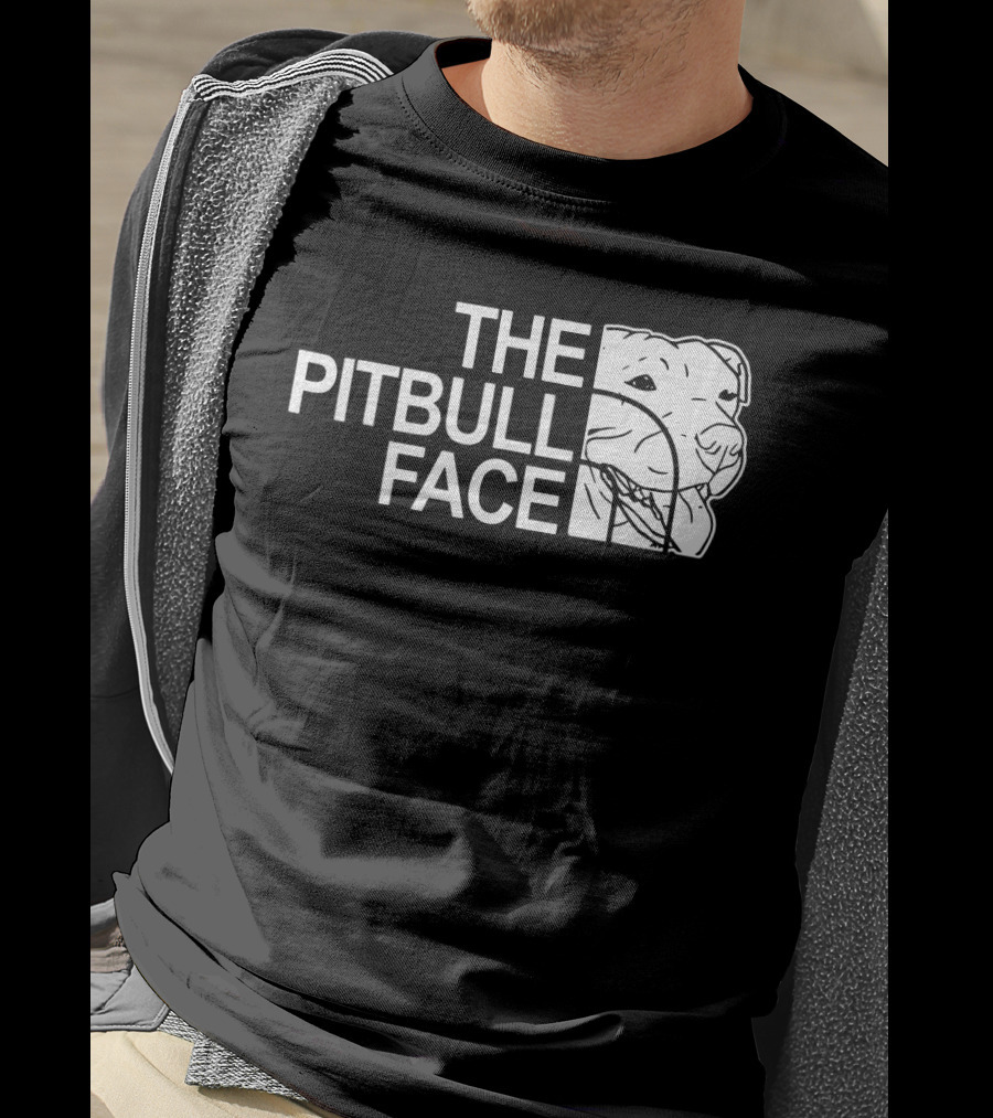 The Pitbull Face Funny Dog T-Shirt