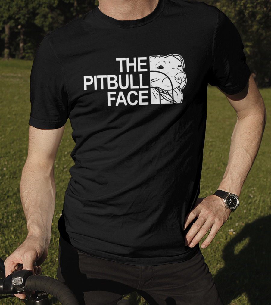 The Pitbull Face Funny Dog T-Shirt
