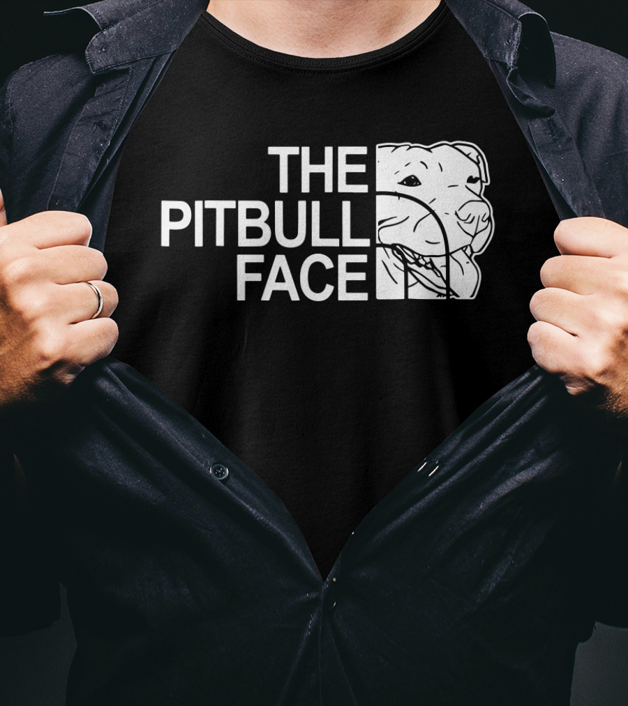 The Pitbull Face Funny Dog T-Shirt