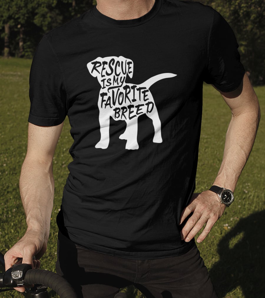 Rescue Is My Favorite Breed Dog Rescue Animals T-Shirt