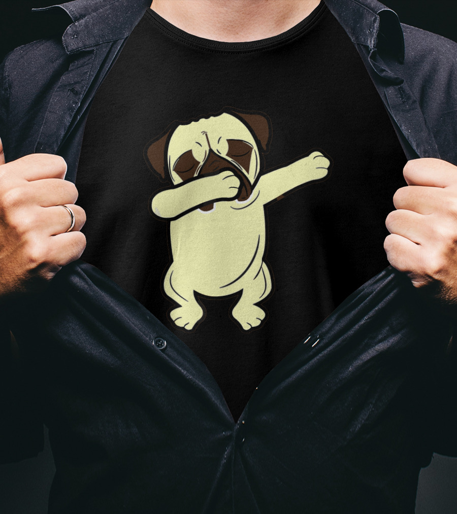 Dabbing Pug Funny Dab Dog Meme T-Shirt