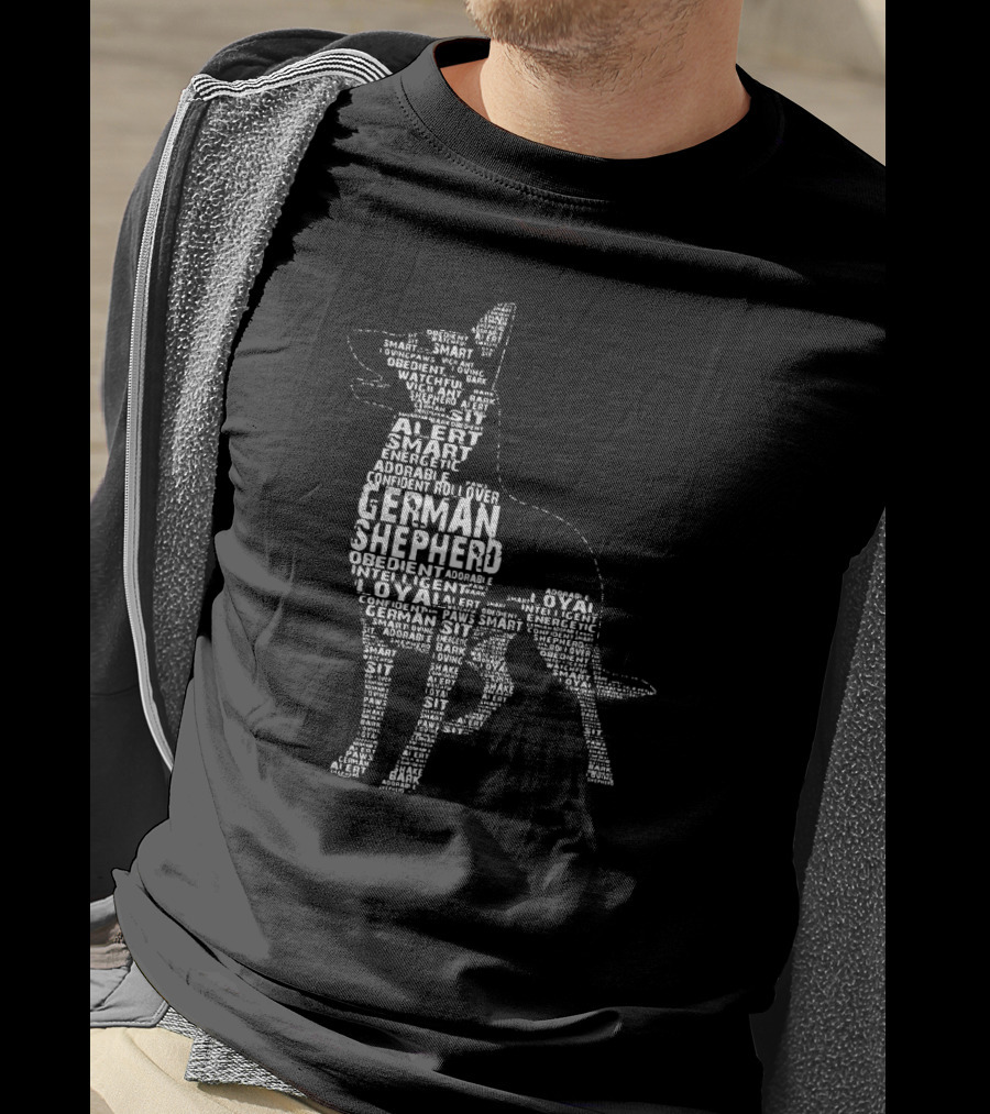 Alert Smart Energetic German Shepherd Loyal Obedient Confident T-Shirt