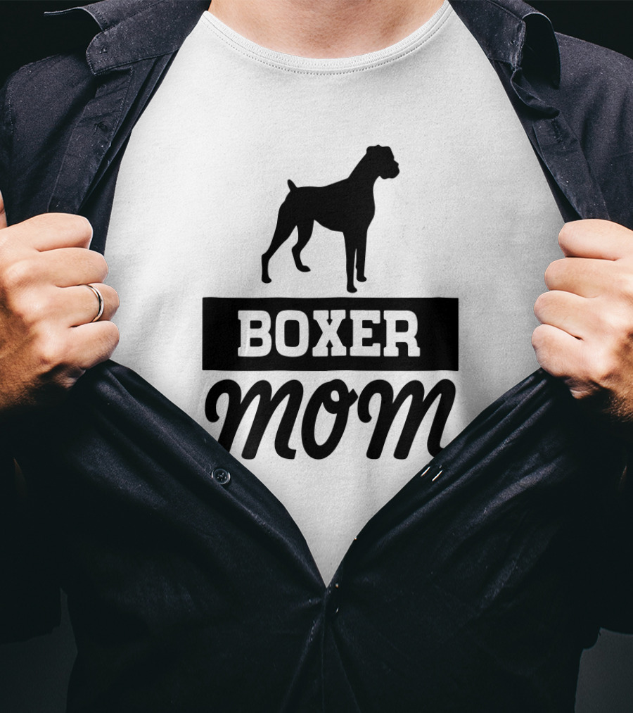 Boxer Mom With Dog T-Shirt