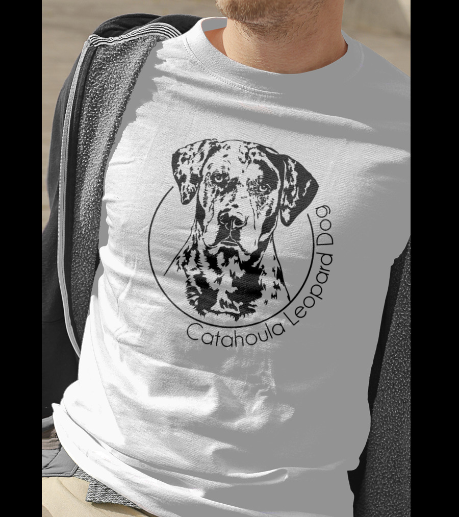 Catahoula Leopard Dog Illustration Funny Proud T-Shirt