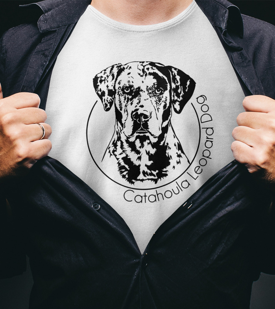 Catahoula Leopard Dog Illustration Funny Proud T-Shirt