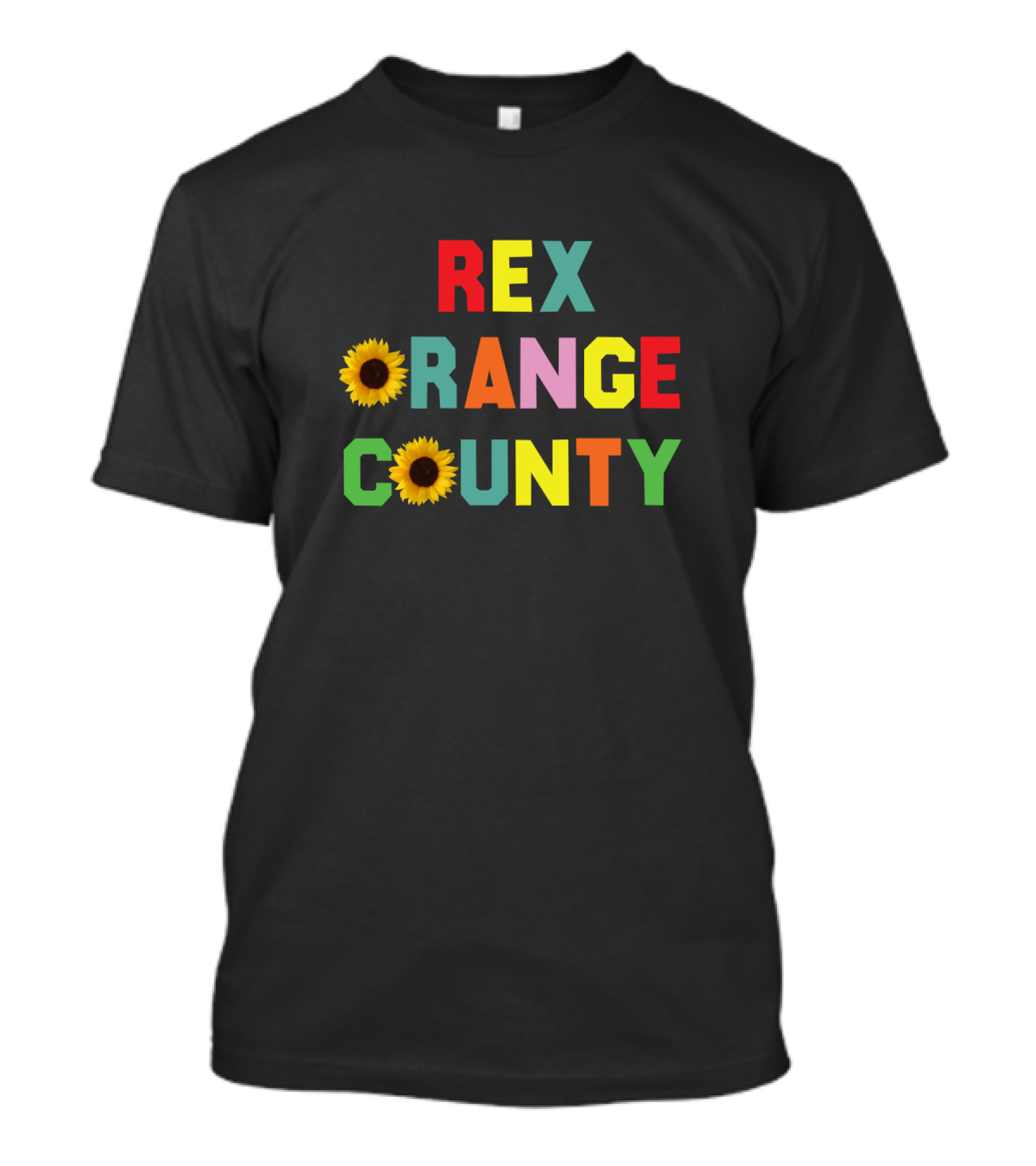 REX ORANGE COUNTY Sunflower Block Letters T-Shirt