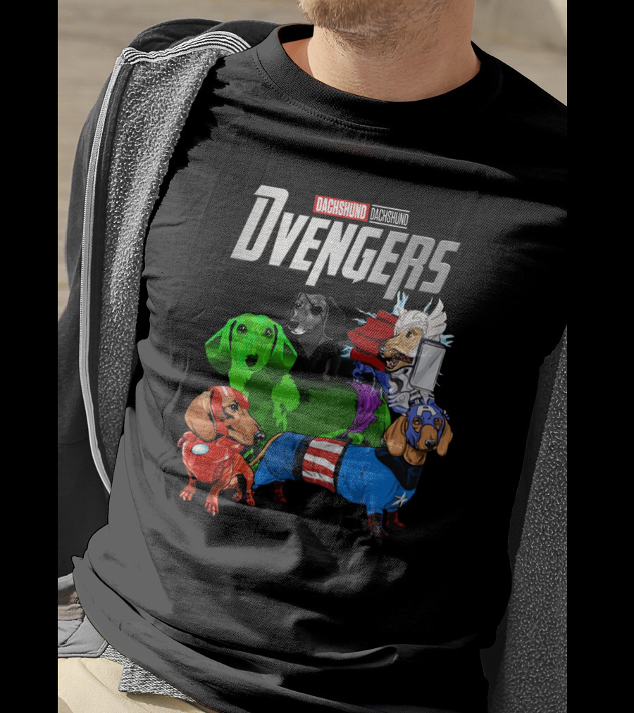 Dvengers Dachshund Dogs As Superhero Avengers Characters T-Shirt