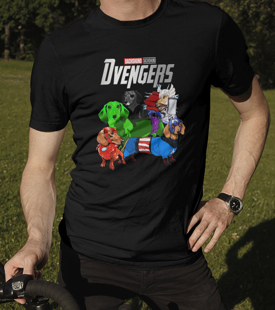 Dvengers Dachshund Dogs As Superhero Avengers Characters T-Shirt