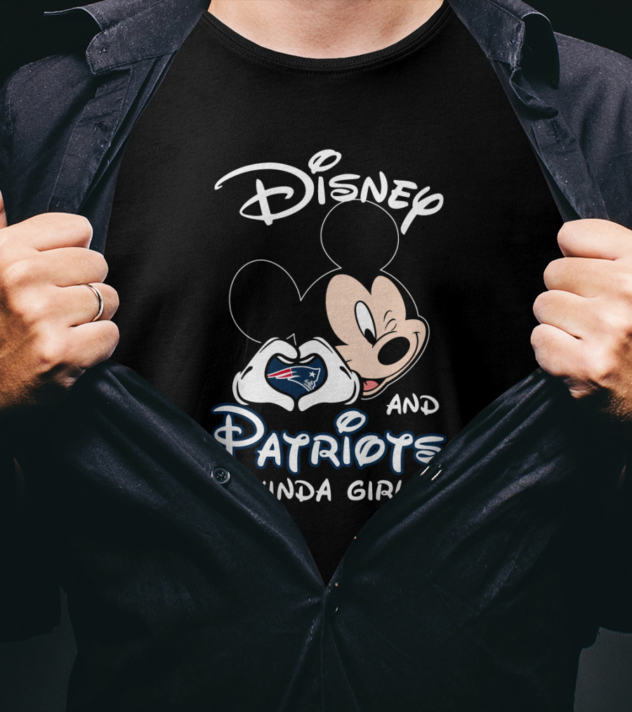 Disney And Patriots Kinda Girl Mickey T-Shirt