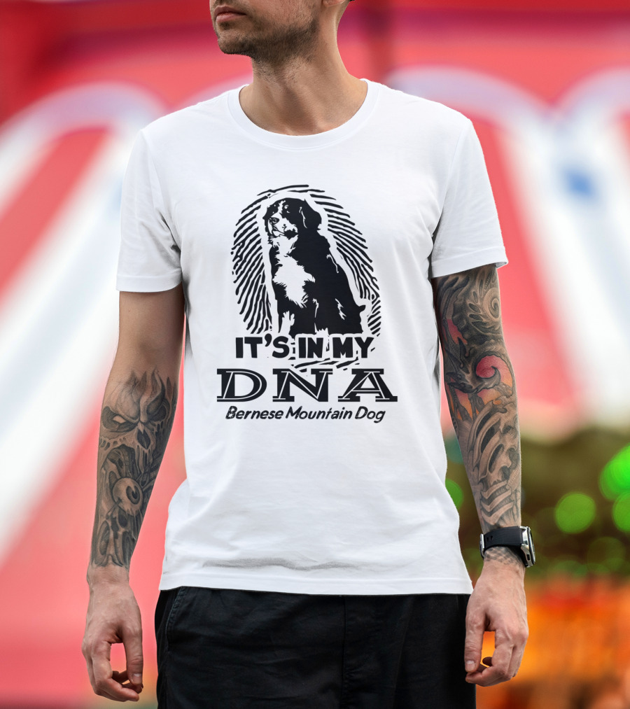 Bernese Mountain Dog It's in My DNA Fingerprint T-Shirt