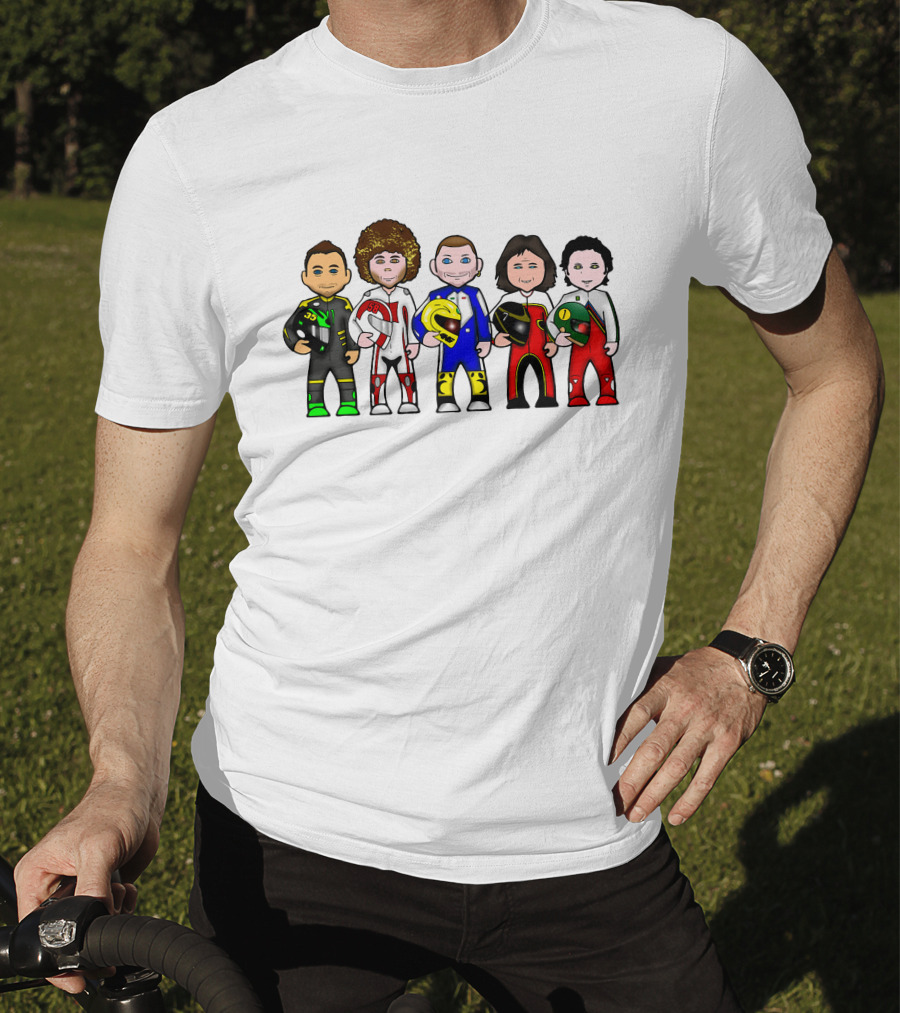 Moto GP Legends Cartoon Racer Characters T-Shirt