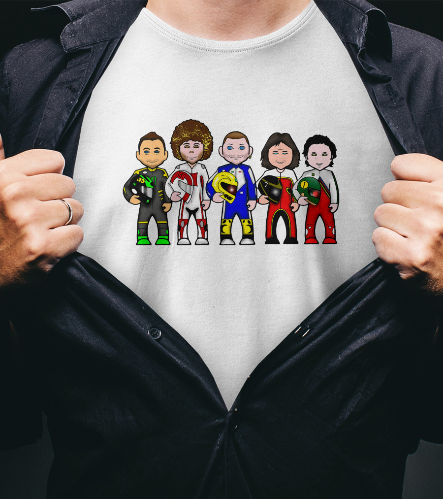 Moto GP Legends Cartoon Racer Characters T-Shirt