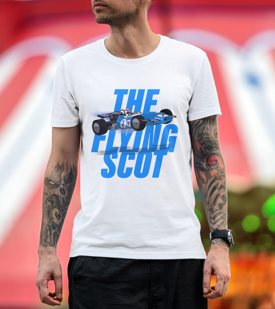 The Flying Scot Jackie Stewart Racing Legend Formula One Car T-Shirt