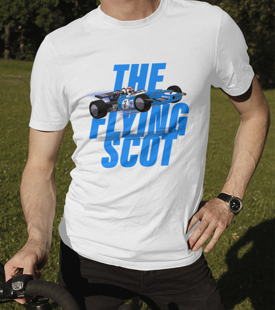 The Flying Scot Jackie Stewart Racing Legend Formula One Car T-Shirt
