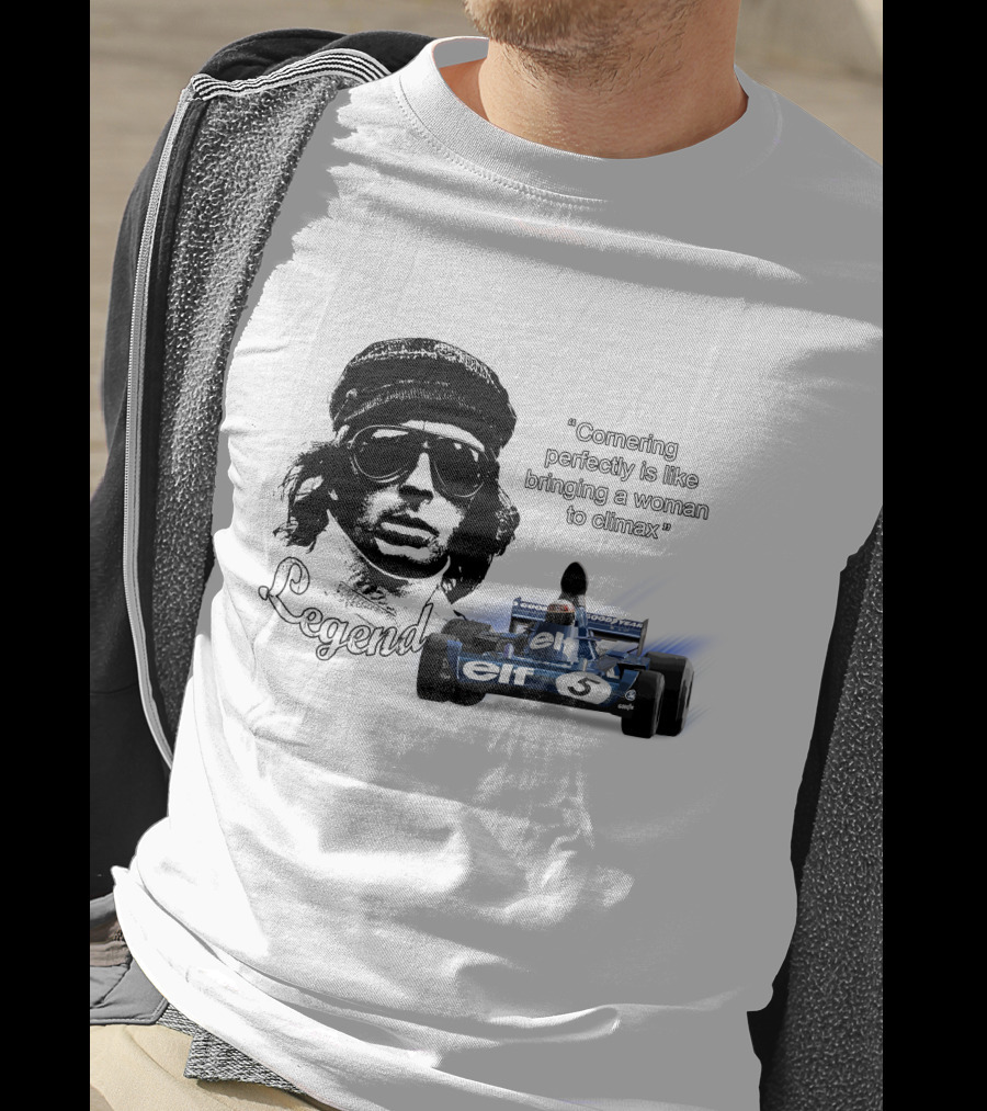 Jackie Stewart Cornering Perfectly Legend T-Shirt