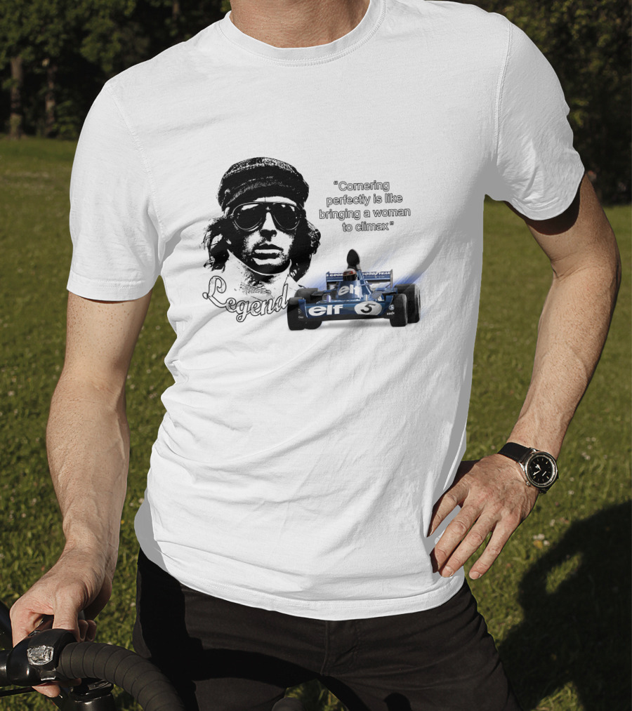 Jackie Stewart Cornering Perfectly Legend T-Shirt