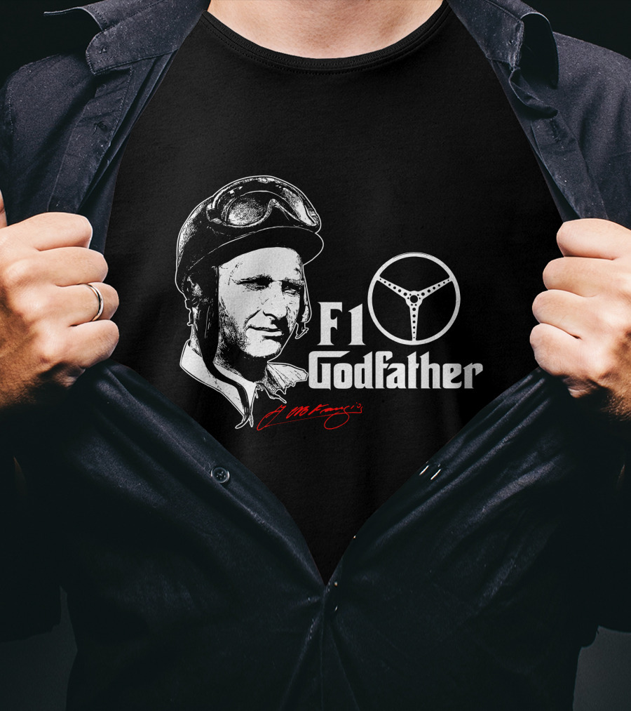 F1 Godfather Steering Helmet Icon Legend T-Shirt