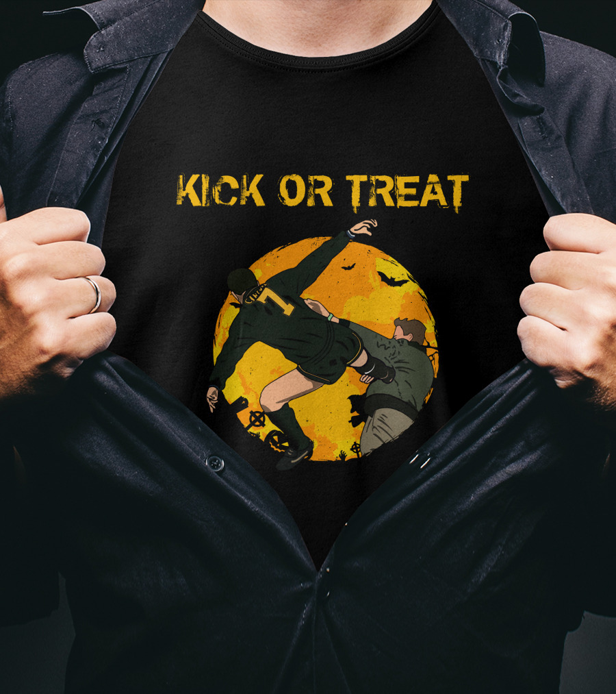 Kick Or Treat Soccer Halloween Action T-Shirt